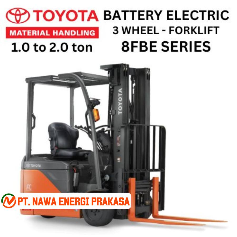 Forklift Elektrik 3-Wheel Toyota 8FBE Series